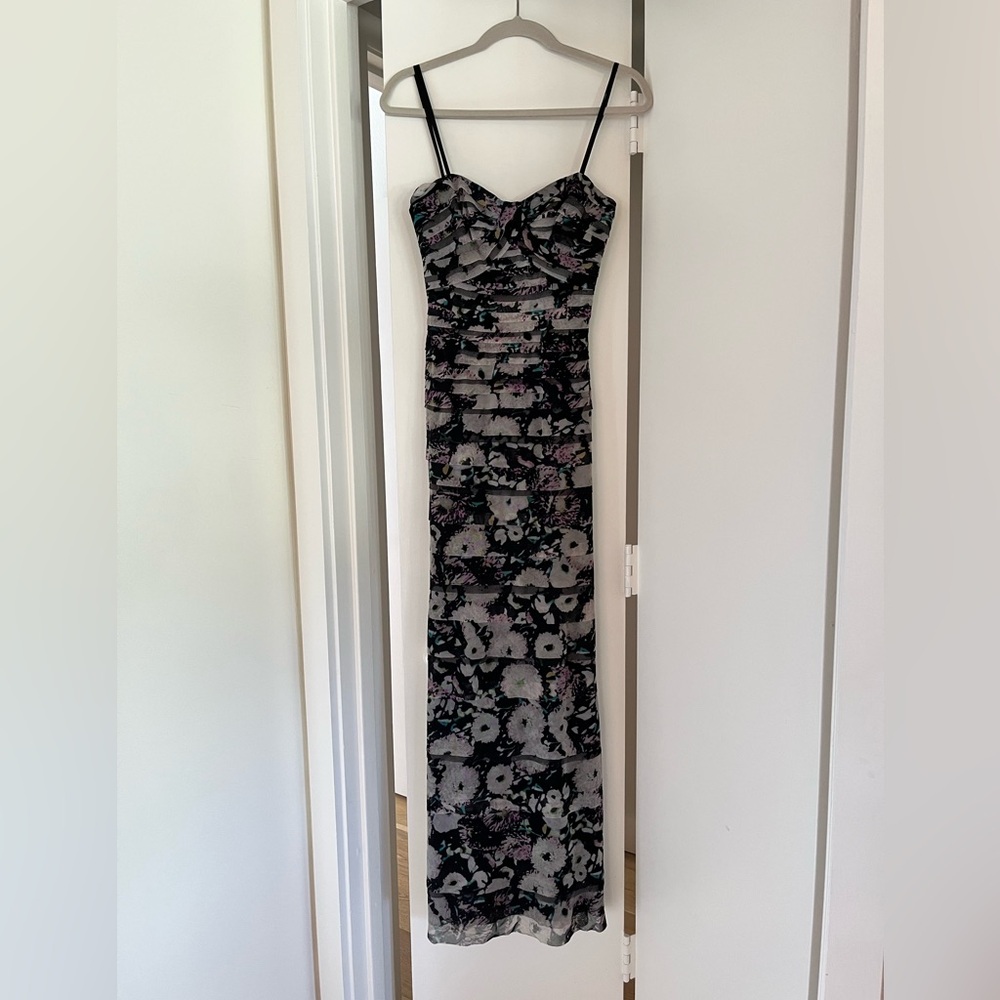 BCBG Max Azria Strapless Floral Maxi Dress 2 - Picture 2 of 6